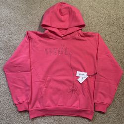 Sp5der Wait Pink Hoodie