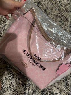 Coach pink powder purse