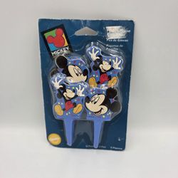New Wilton Mickey Mouse Cake Pick Set 12 Cupcake Decorations Disney 1996 Vintage