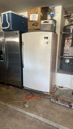 Industrial freezer with locked door