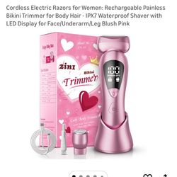 Cordless Electric Razors for Women: Rechargeable Painless Bikini Trimmer for Body Hair - IPX7 Waterproof Shaver with LED Display for Face/Underarm/Leg