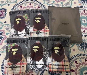 Essentials shorts and bape t