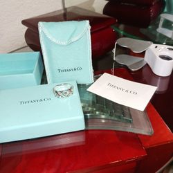 Authentic Tiffany & Co. Paloma Picasso "Loving Hearts " Band Ring