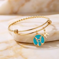 Pisces stainless steel Adjustable Bracelet 