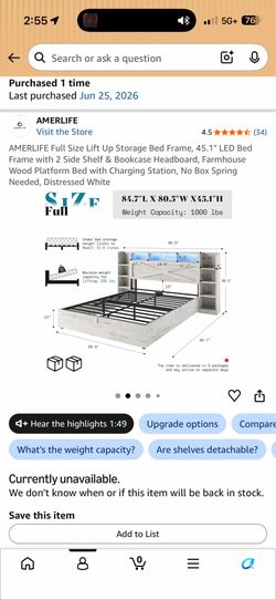 Full size bed