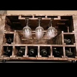Rustic Crate Wine Rack 
