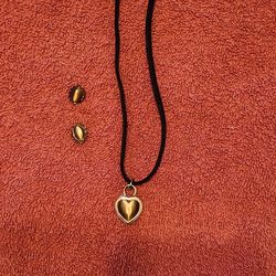 Tiger Eye necklace & earrings