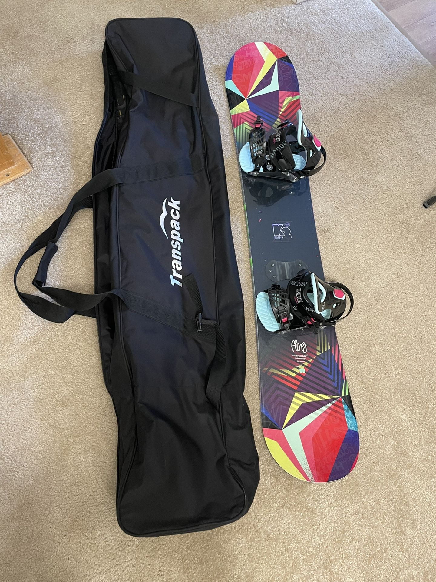 Womens Snowboard and Bindings