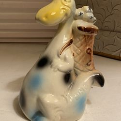 Vintage Dino and Golf Clubs Cookie Jar Collectible