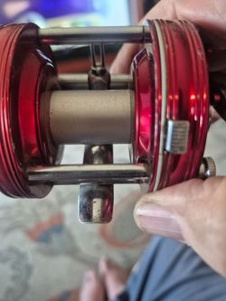 Vintage ABU Ambassadeur 5000 Red Baitcasting Reel Sweden Early 1960s Tested