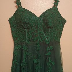 Ivy Green Lace Corset Gown
