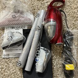 Brand new Euroflex Monster Model H056 Handheld Stick Vacuum Electric Red