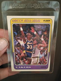 Kareem Abdul Jabbar 1988 Fleer Trading Card HoF