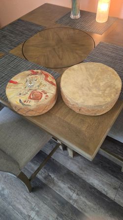 Antique Native American medican man drums in Nice shape.both sold together  100 cash
