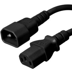 3ft Volex C13 Power Cord Extender V1625 10A 250V