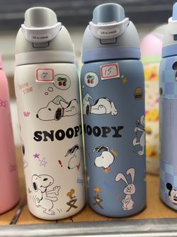 Snoopy Insulated Water Bottle with Flip Lid