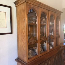 Dining Table In Matching Hutch