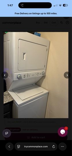 Used stackable washer and dryer