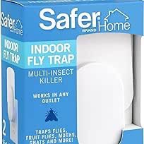 Safer Home SH502 Indoor Plug-In Fly Trap for Flies, Fruit Flies, Moths, Gnats, and Other Flying Insects – 400 Sq Ft of Protection