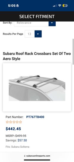 subaru solterra roofrack