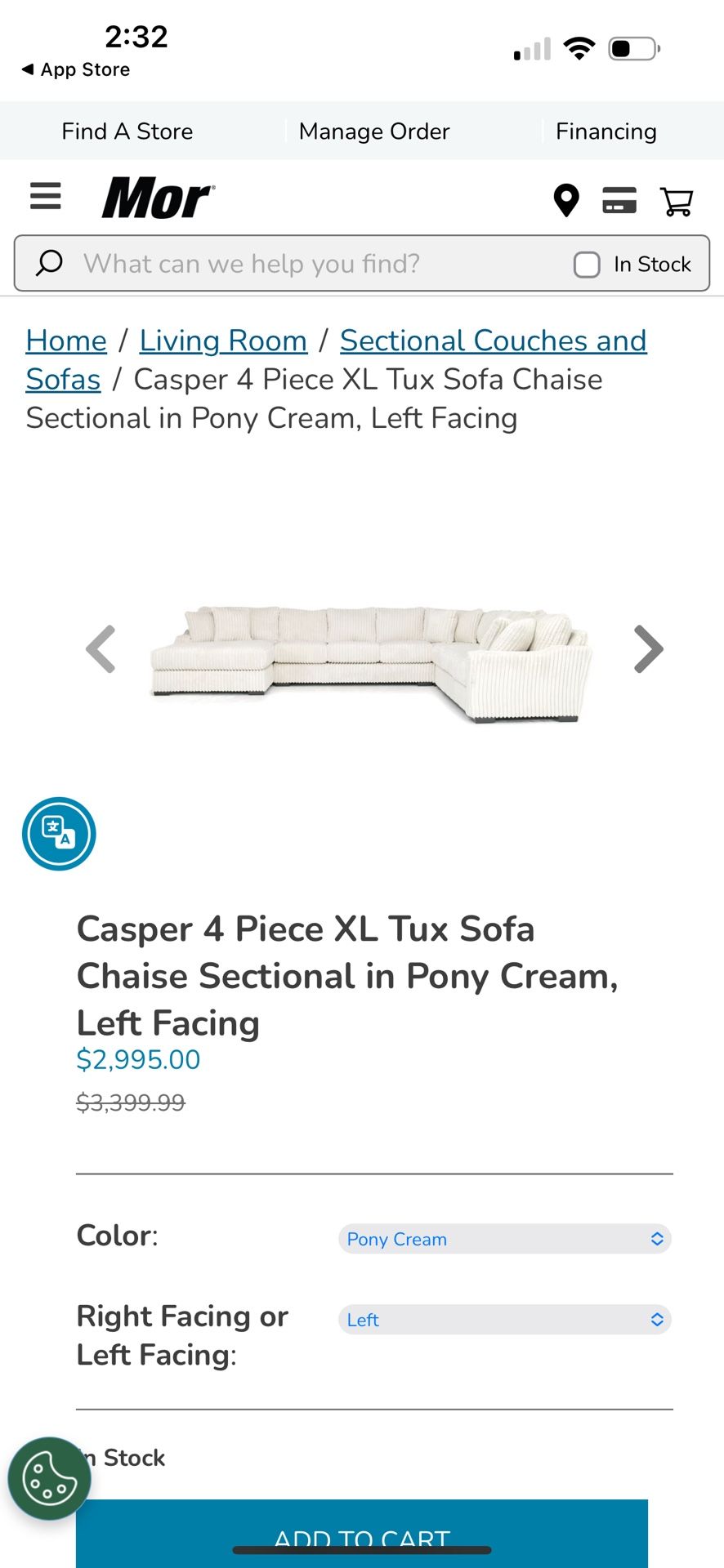 Brand New Sectional