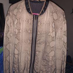 Roberto Cavalli Python Bomber Jacket