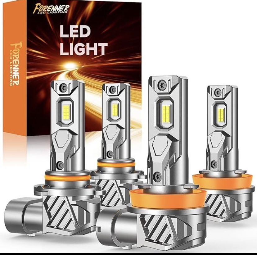 H11+9005 Light Bulbs, Ultra Brightness 6500K Cool White