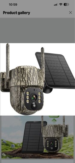 Trail Camera, 4G LTE Cellular Game Cameras with 360° Live Streaming 2.5K Wildlife Hunting Camera Solar Powered, Security Camera Built-in SIM Card, Nig