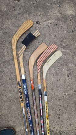 Used Wooden Hockey Sticks