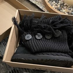 UGG Women’s Fringe Cardy Boots Black Size 7