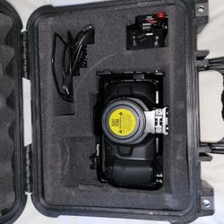 BMPCC4K Cinema Kit – Metabones 0.64, EF 50mm, Cage, Baseplate, Pelican Case