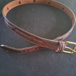 Brown Leather Belt 34-37.5"