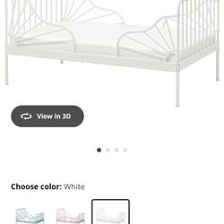 Ikea Minnen Extendable Bed - White