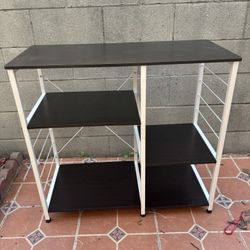 DlandHome Microwave Cart Stand 35.4 inches, Kitchen Baker's Rack Utility Storage Shelf
