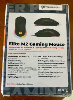 Cyberpower Elite M2 gaming mouse Like new