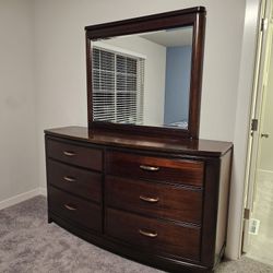 Dresser with mirror