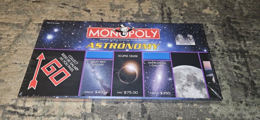 Monopoly Astronomy Edition (2001) Cosmic Planets & Galaxies! Brand New Sealed!!!