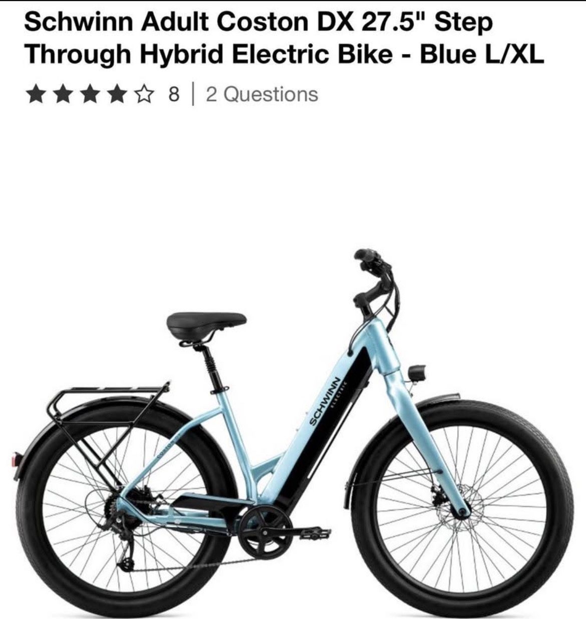 SCHWINN HYBRID E-BIKE (BLUE)