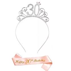 30 Birthday Crown Diadem Tiara Hialeah