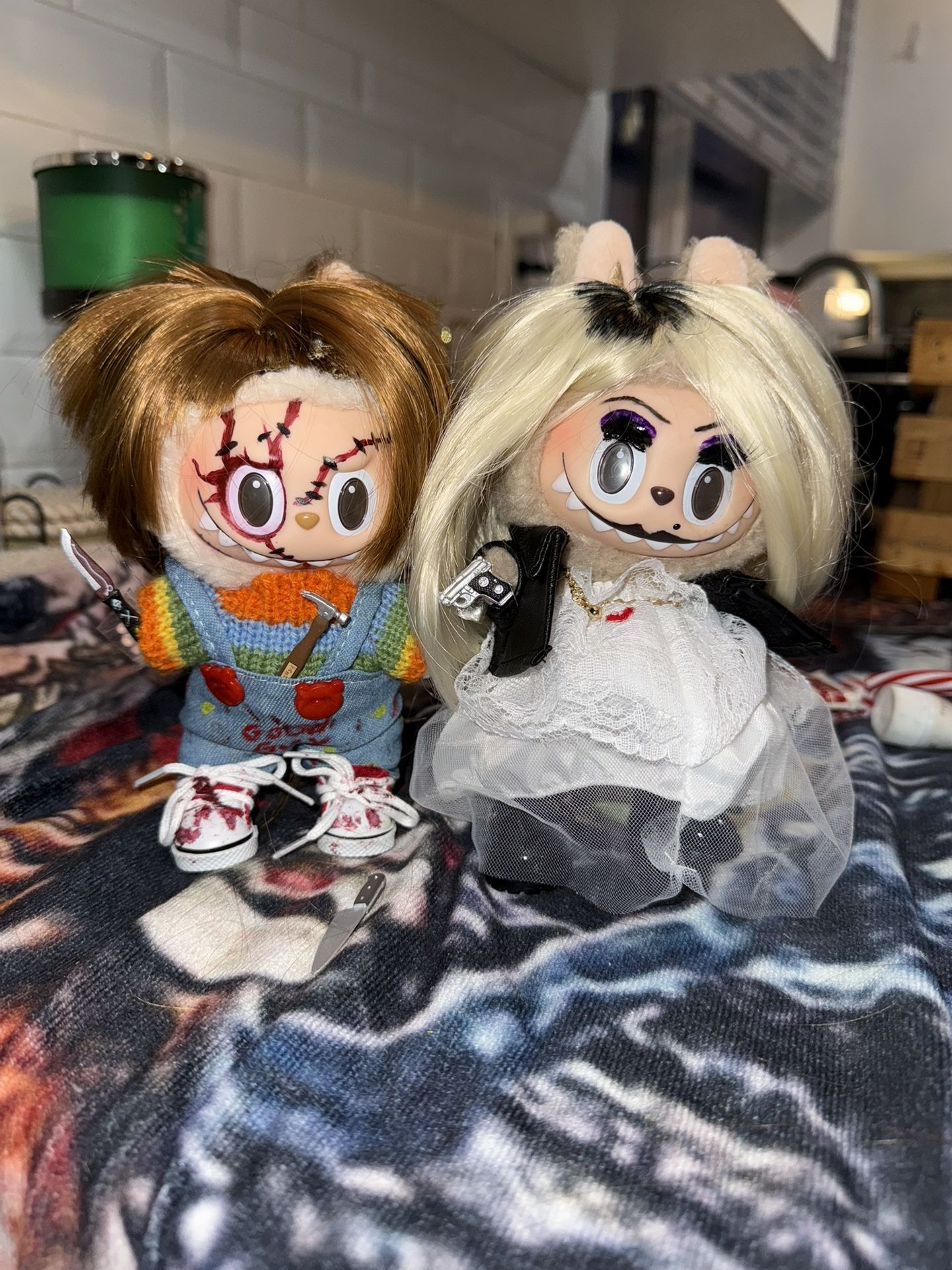 Authentic Custom Labubu Chucky And Tiffany