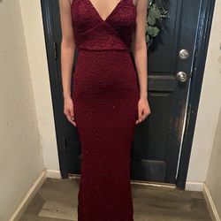 Red Windsor prom dress