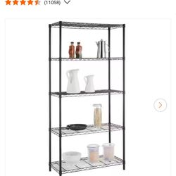 Two 5 Tier Home Depot Metal Shelves 