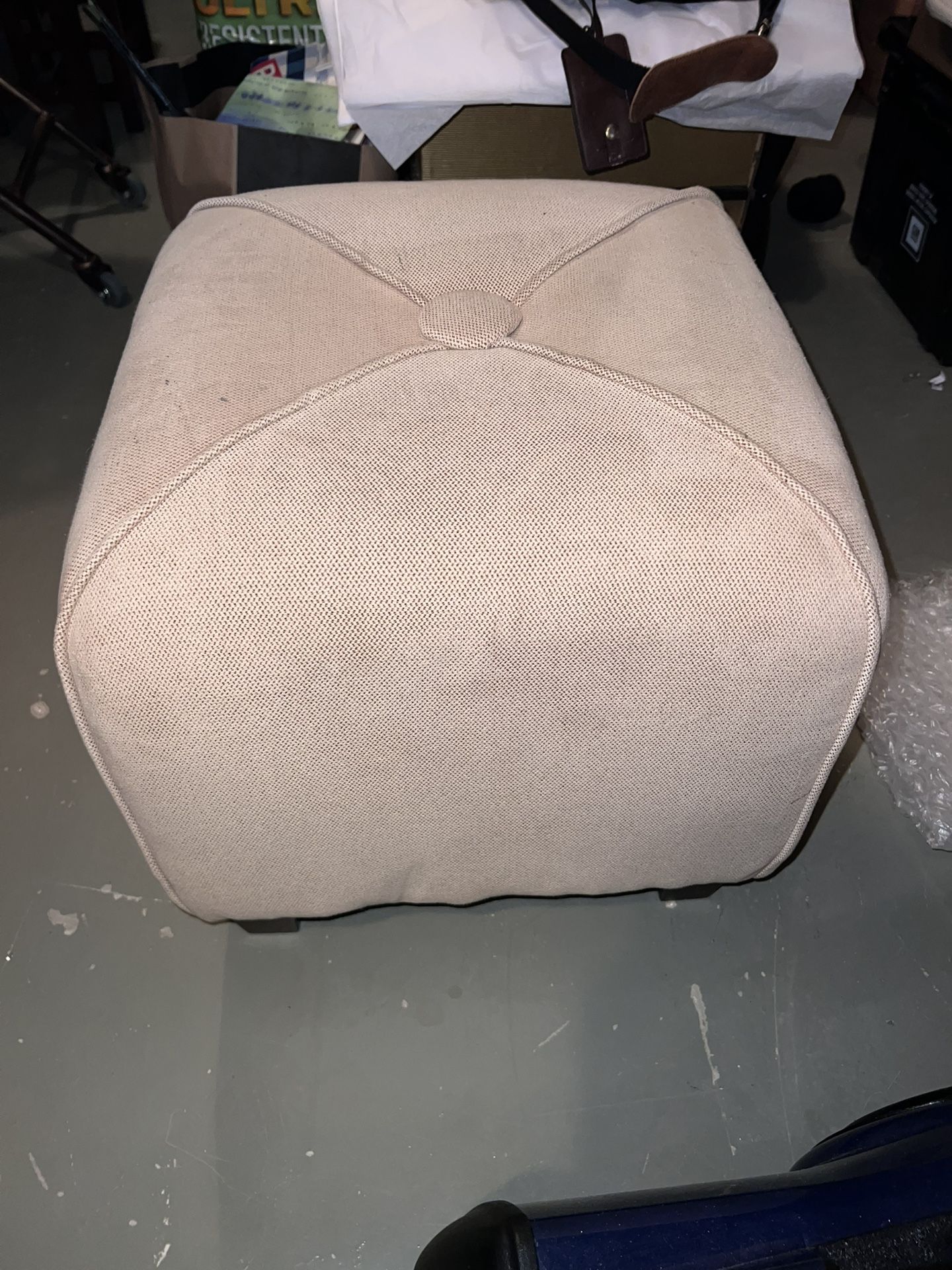 Suede Cube Ottoman
