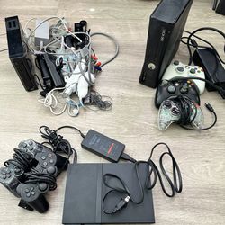 Assorted Game Consoles / Nintendo Wii / Xbox 360 / PlayStation 2 Slim
