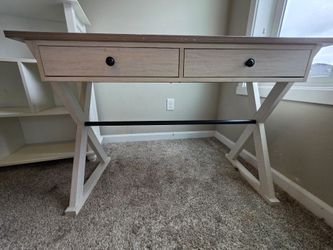 Distressed 2 drawer display table or desk
44"w x 20"d x 30"h