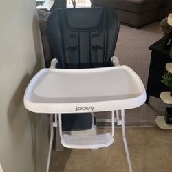 High Chair Black Leather 