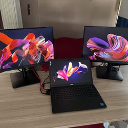 DELL LAPTOP/16GB/14”/DUAL (2) MONITORS/NVME SSD/TOUCHSCREEN/BT/WEBCAM(ALL INCLUDED)SYSTEM
