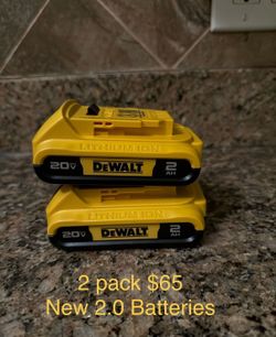Dewalt 2.0 Battery 🔋 • New• 2 X $60