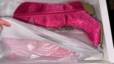 Pink Sparkly Boots