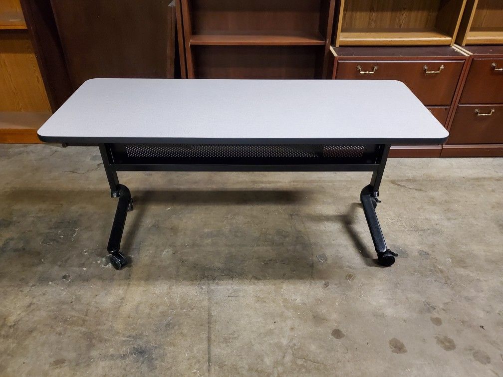 Laminated Top Training Folding Table With Wheels $250 (Good Condition)